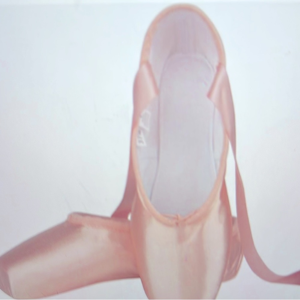 Bezioner Pink Satin Ballet Pointe Dance Shoes with sewed ribbon & silicone toe
